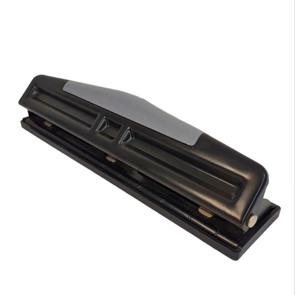 Hole Punch with Padded Handle, 11 Sheet Capacity, Black Adjustable 2-3